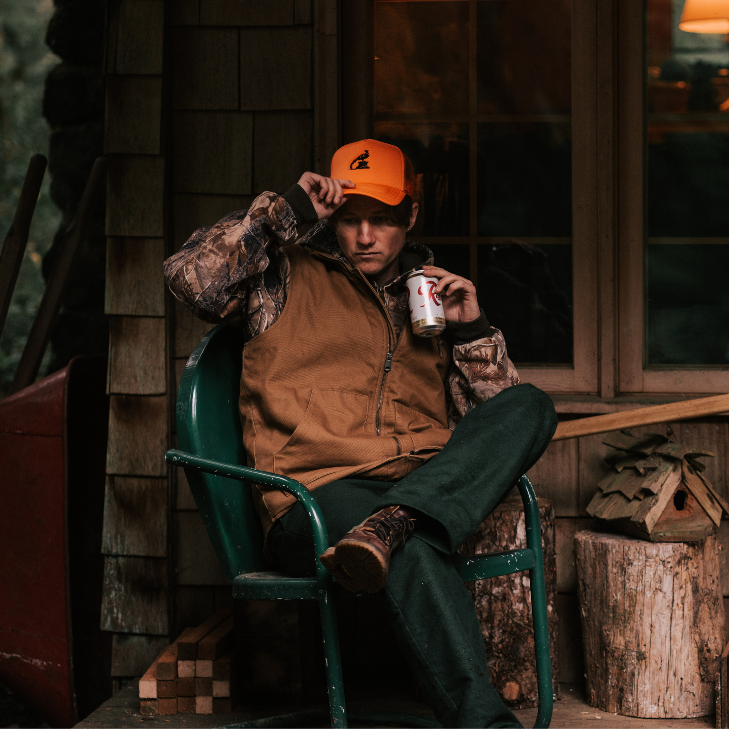 Orange Foam Trucker